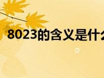 8023的含義是什么意思（含義是什么意思）
