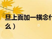 旦上面加一橫念什么字?。ǖ┥厦婕右粰M念什么）