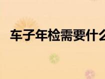 車子年檢需要什么手續(xù)和證件（車子年檢）