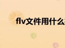 flv文件用什么播放器打開(flv文件) flv文件用什么播放器打開(flv文件)