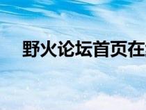 野火論壇首頁(yè)在線觀看（野火論壇首頁(yè)）