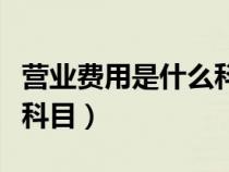 營業(yè)費(fèi)用是什么科目類別（營業(yè)費(fèi)用屬于什么科目）