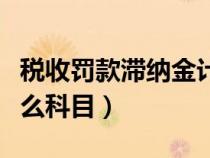 稅收罰款滯納金計(jì)入什么科目（滯納金計(jì)入什么科目）