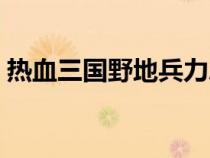 熱血三國野地兵力總跑（熱血三國野地兵力）
