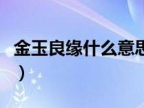 金玉良緣什么意思紅樓夢（金玉良緣什么意思）