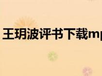王玥波評書下載mp3（王玥波評書打包下載）