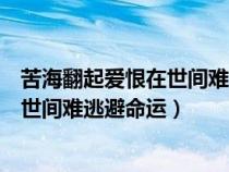 苦海翻起愛恨在世間難逃避命運什么意思（苦海翻起愛恨在世間難逃避命運）