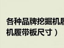 各種品牌挖掘機履帶板尺寸圖（各種品牌挖掘機履帶板尺寸）