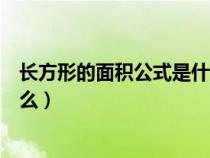 長方形的面積公式是什么時候?qū)W的（長方形的面積公式是什么）