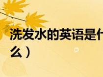 洗發(fā)水的英語是什么單詞（洗發(fā)水的英語是什么）