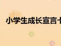 小學(xué)生成長(zhǎng)宣言卡圖片(小學(xué)生成長(zhǎng)宣言) 小學(xué)生成長(zhǎng)宣言卡圖片(小學(xué)生成長(zhǎng)宣言)