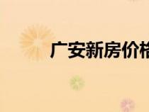 廣安新房價(jià)格（廣安新樓盤房價(jià)）