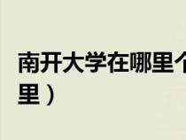 南開大學(xué)在哪里個城市哪個區(qū)（南開大學(xué)在哪里）