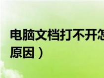 電腦文檔打不開(kāi)怎么解決（文檔打不開(kāi)是什么原因）