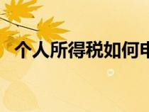 個(gè)人所得稅如何申請(qǐng)退稅流程（退稅流程）