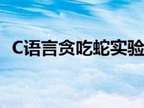 C語言貪吃蛇實驗報告總結（c語言貪吃蛇）