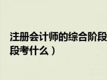 注冊(cè)會(huì)計(jì)師的綜合階段考試考什么(注冊(cè)會(huì)計(jì)師考試綜合階段考什么) 注冊(cè)會(huì)計(jì)師的綜合階段考試考什么(注冊(cè)會(huì)計(jì)師考試綜合階段考什么)