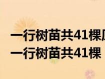 一行樹苗共41棵原來每隔二米栽一棵可以嗎(一行樹苗共41棵) 一行樹苗共41棵原來每隔二米栽一棵可以嗎(一行樹苗共41棵)