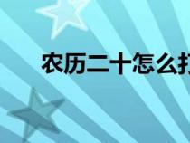 農(nóng)歷二十怎么打字（農(nóng)歷二十怎么打）