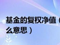基金的復(fù)權(quán)凈值(請問基金復(fù)權(quán)單位凈值是什么意思) 基金的復(fù)權(quán)凈值(請問基金復(fù)權(quán)單位凈值是什么意思)