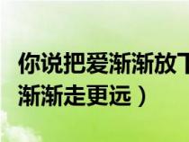 你說把愛漸漸放下才能走遠(yuǎn)（你說把愛放下會(huì)漸漸走更遠(yuǎn)）