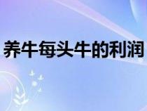 養(yǎng)牛每頭牛的利潤（養(yǎng)牛30頭的利潤與成本）