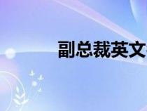 副總裁英文名片（副總裁英文）