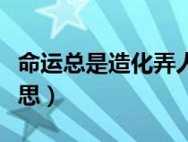 命運(yùn)總是造化弄人什么意思（造化弄人什么意思）