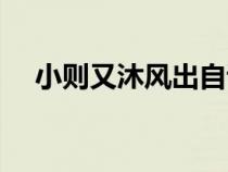 小則又沐風(fēng)出自詩(shī)經(jīng)哪里(小則又沐風(fēng)) 小則又沐風(fēng)出自詩(shī)經(jīng)哪里(小則又沐風(fēng))
