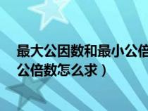 最大公因數(shù)和最小公倍數(shù)怎么求c語言（最大公因數(shù)和最小公倍數(shù)怎么求）