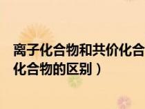 離子化合物和共價化合物的區(qū)別電負性（離子化合物和共價化合物的區(qū)別）