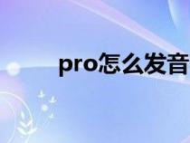 pro怎么發(fā)音英語（pro怎么發(fā)音）