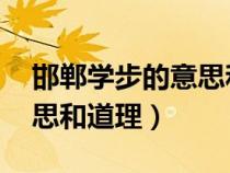 邯鄲學步的意思和道理 視頻（邯鄲學步的意思和道理）