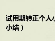 試用期轉(zhuǎn)正個人小結(jié)100字(試用期轉(zhuǎn)正個人小結(jié)) 試用期轉(zhuǎn)正個人小結(jié)100字(試用期轉(zhuǎn)正個人小結(jié))