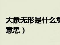 大象無形是什么意思啊解釋（大象無形是什么意思）