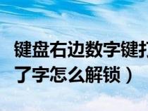 鍵盤右邊數(shù)字鍵打不出來(lái)怎么解鎖（鍵盤打不了字怎么解鎖）