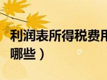 利潤(rùn)表所得稅費(fèi)用包括哪些(所得稅費(fèi)用包括哪些) 利潤(rùn)表所得稅費(fèi)用包括哪些(所得稅費(fèi)用包括哪些)
