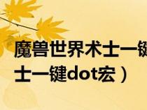 魔獸世界術(shù)士一鍵宏教程（魔獸世界懷舊服術(shù)士一鍵dot宏）