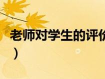 老師對(duì)學(xué)生的評(píng)價(jià)評(píng)語(yǔ)（老師對(duì)學(xué)生評(píng)價(jià)范文）