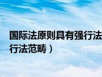 國(guó)際法原則具有強(qiáng)行法性質(zhì)(國(guó)際法的基本原則屬于國(guó)際強(qiáng)行法范疇) 國(guó)際法原則具有強(qiáng)行法性質(zhì)(國(guó)際法的基本原則屬于國(guó)際強(qiáng)行法范疇)