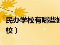 民辦學校有哪些好的學校（民辦學校是私立學校）