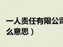 一人責(zé)任有限公司是什么意思(有限公司是什么意思) 一人責(zé)任有限公司是什么意思(有限公司是什么意思)