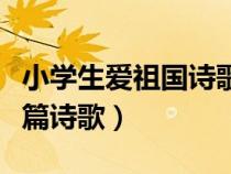 小學(xué)生愛祖國詩歌朗誦大全（小學(xué)生愛祖國短篇詩歌）