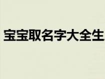 寶寶取名字大全生辰八字（寶寶取名字大全）