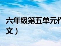六年級第五單元作文上冊（六年級第五單元作文）