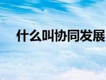 什么叫協(xié)同發(fā)展（協(xié)同發(fā)展是什么意思）