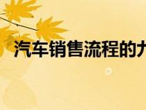 汽車銷售流程的九個環(huán)節(jié)（汽車銷售流程）