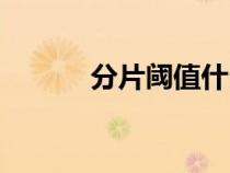 分片閾值什么意思（分片閾值）