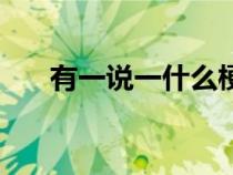 有一說一什么梗?。ㄓ幸徽f一什么梗）