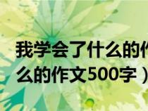 我學(xué)會(huì)了什么的作文500字左右(我學(xué)會(huì)了什么的作文500字) 我學(xué)會(huì)了什么的作文500字左右(我學(xué)會(huì)了什么的作文500字)